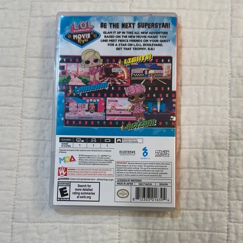 LOL Surprise Movie Night Nintendo Switch Game Trading cards